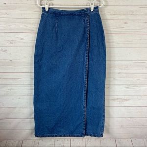 Vtg Christopher & Banks Long Modest Jean Skirt